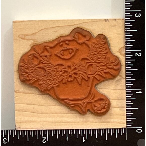 Penny Black Pinky Joy Pig Rubber Stamp ON Wood Block BY MARGARET SHERRY 2626H - Picture 3 of 6